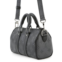 将图像加载到图库查看器中，LOUIS VUITTON Keepall NoirM45947 Monogram Eclipse Reverse Size XS
