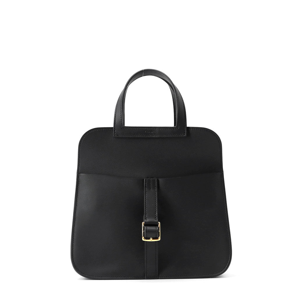 HERMES Halzan Black Swift Leather Size Mini
