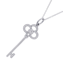 将图像加载到图库查看器中，TIFFANY&amp;Co. Crown Key Necklace Size Mini60010880 18K White Gold
