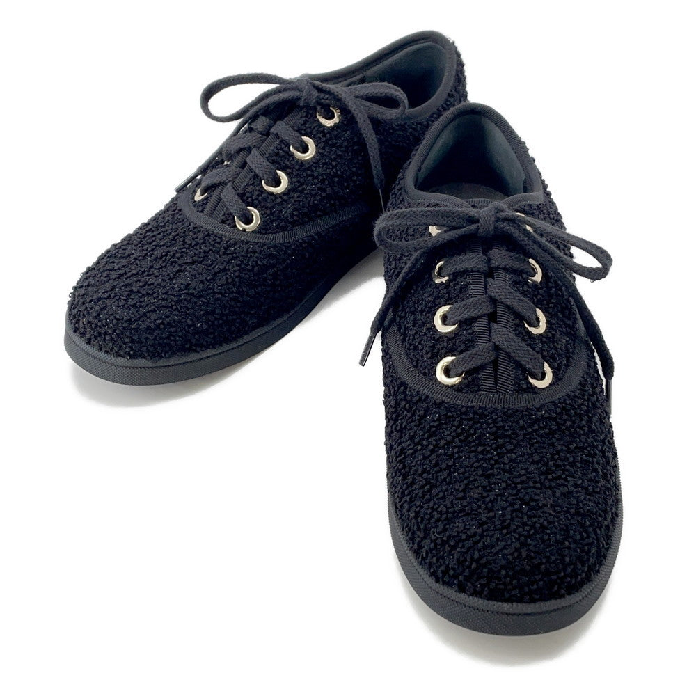 CHANEL Back Logo Low-Cut Sneakers BlackG45712 pile Size 37C