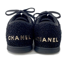 Load image into Gallery viewer, CHANEL Back Logo Low-Cut Sneakers BlackG45712 pile Size 37C
