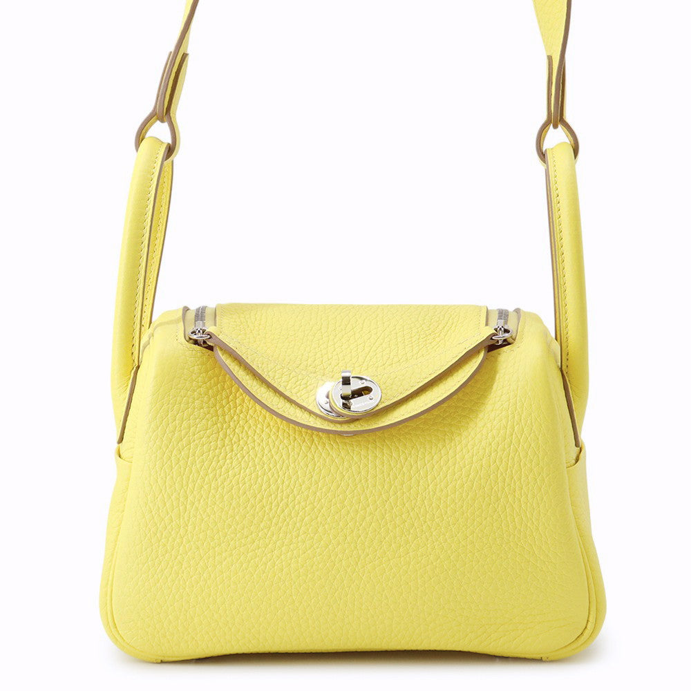 HERMES Lindy Lime Taurillon Clemence Size Mini