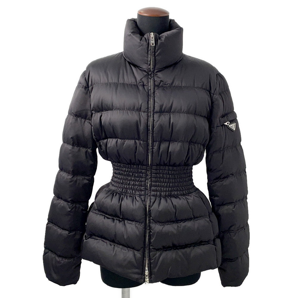 PRADA Down Coat with Triangle Logo 2018 Model Size 42 Black29B353 Nylon