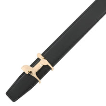 Load image into Gallery viewer, HERMES ★Belt Panache Black/Chocolat Box Calf Leather Togo Leather Size 75
