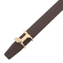 Load image into Gallery viewer, HERMES ★Belt Panache Black/Chocolat Box Calf Leather Togo Leather Size 75
