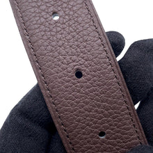 Load image into Gallery viewer, HERMES ★Belt Panache Black/Chocolat Box Calf Leather Togo Leather Size 75
