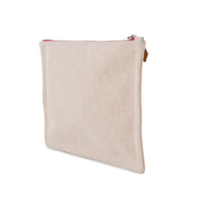 将图像加载到图库查看器中，HERMES Flat Pouch New Yachting PM Beige/Purple Canvas Size PM
