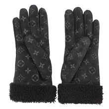 Load image into Gallery viewer, LOUIS VUITTON ★Gon Shearling Darling Gloves Size 7.5 BlackM71848 Eclipse
