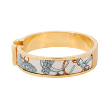Load image into Gallery viewer, HERMES ClicH Honage Brides de Coeur Size PM Ivory/Light Blue Metal Enamel

