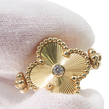 Load image into Gallery viewer, Van Cleef &amp; Arpels Vintage Alhambra Reversible Ring Size 56/#16VCARPGV100 18K Yellow Gold
