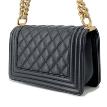 Load image into Gallery viewer, CHANEL Boy Chanel ChainShoulder Bag BlackA67085 Caviar Leather Size Small
