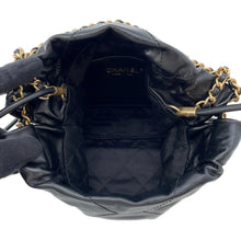 将图像加载到图库查看器中，CHANEL Chanel 22 Handbag BlackAS3980 Shiny Calf Leather Size Mini
