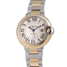 将图像加载到图库查看器中，CARTIER Ballon Blue de Cartier W33mm Stainless Steel K18YG Silver DialW2BB0037
