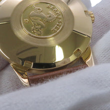 将图像加载到图库查看器中，OMEGA Seamaster W33mm K18YG Leather Black Dial14704-3SC
