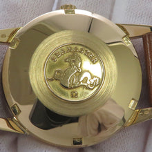 将图像加载到图库查看器中，OMEGA Seamaster W33mm K18YG Leather Black Dial14704-3SC
