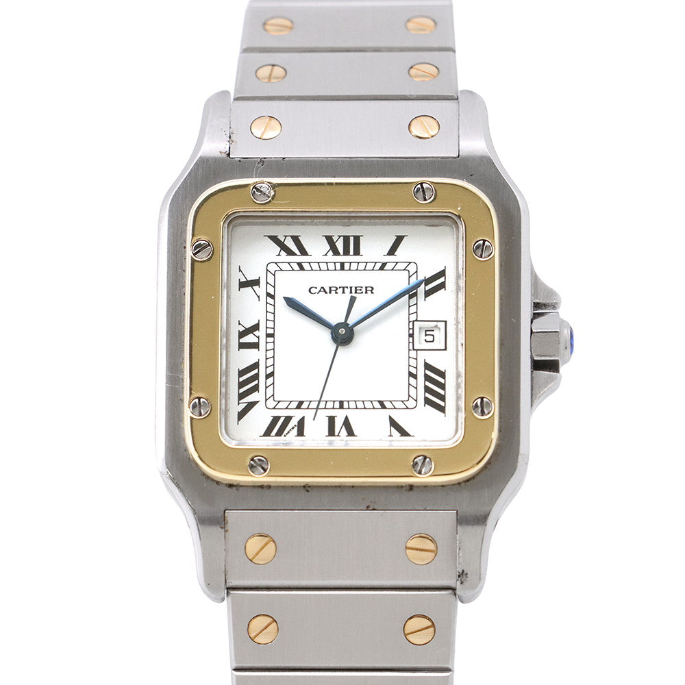 CARTIER Santos Galve LM W29.5mm Stainless Steel K18YG Ivory Dial81036283