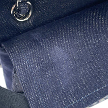 将图像加载到图库查看器中，CHANEL Matelasse W flap ChainShoulder NavyA01112 Tweed Denim Leather
