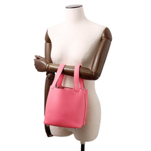 Load image into Gallery viewer, HERMES Picotin Lock Rose Azalee Taurillon Clemence Size PM
