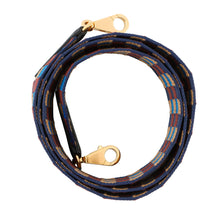 将图像加载到图库查看器中，HERMES Bandouliere Sangle Maxi Quadrille Black/Blue Billiards/Biscuit/Rouge H Swift Leather toile Size 2&quot;/41.3&quot;
