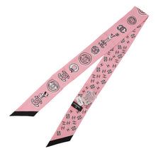 Load image into Gallery viewer, CHANEL CC Logo Headband Scarf PinkAA8947 Silk100%
