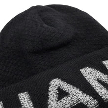 Load image into Gallery viewer, CHANEL Logo knit hat Black/Gray Wool 70% Cashmere30%
