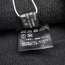 Load image into Gallery viewer, CHANEL Logo knit hat Black/Gray Wool 70% Cashmere30%
