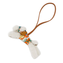 Load image into Gallery viewer, HERMES Buddy Bag Charm Aloha White/Multicolor/Gold Silk Chevre Myzore Goatskin Mouton

