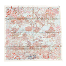 Load image into Gallery viewer, HERMES Carre Carre double-faced scarf &quot;Millefeuille de Soi&quot; Size 90 Vanille/ Pink / Blue Silk100%
