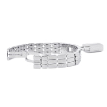 将图像加载到图库查看器中，HERMES Kelly watch with diamond bezel W16mm Stainless Steel Sparkling White Lacquer DialKE4.130.130
