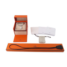 将图像加载到图库查看器中，HERMES Kelly watch with diamond bezel W16mm Stainless Steel Sparkling White Lacquer DialKE4.130.130
