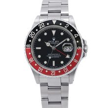 将图像加载到图库查看器中，ROLEX GMT MasterⅡ W40mm Stainless Steel Black Dial16710
