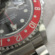 将图像加载到图库查看器中，ROLEX GMT MasterⅡ W40mm Stainless Steel Black Dial16710
