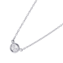 将图像加载到图库查看器中，TIFFANY&amp;Co. By the Yard Single Diamond Pendant Pt950
