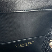 Load image into Gallery viewer, CHANEL Backpack BlackAS5484 Mesh Shiny Lambskin
