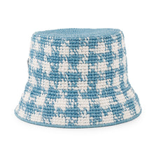 将图像加载到图库查看器中，PRADA Crochet bucket hat Size S White/Light Blue1HC137 Viscose Rayon 100%
