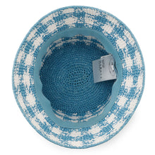 将图像加载到图库查看器中，PRADA Crochet bucket hat Size S White/Light Blue1HC137 Viscose Rayon 100%

