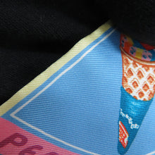 将图像加载到图库查看器中，HERMES Twilly Funny Ice Cream Funny Ice Cream Blue Ciel/Rose Bonbon/Yellow Silk100%
