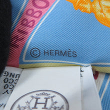 将图像加载到图库查看器中，HERMES Twilly Funny Ice Cream Funny Ice Cream Blue Ciel/Rose Bonbon/Yellow Silk100%
