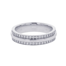 Load image into Gallery viewer, TIFFANY&amp;Co. T Narrow Pave Diamond Ring Size Approximately No. 960151464 18K White Gold
