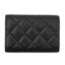 Load image into Gallery viewer, CHANEL Matelasse CC Logo Classic Small Flap Wallet BlackAP0230 Caviar Leather
