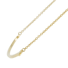 Load image into Gallery viewer, TIFFANY&amp;Co. T Smile Necklace Size Small 18K Yellow Gold
