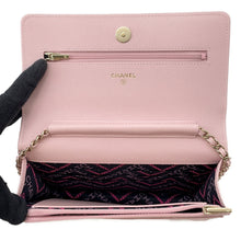 Load image into Gallery viewer, CHANEL Matelasse Chain wallet Light PinkAP4246 Caviar Leather

