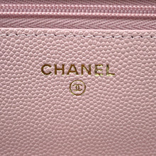 Load image into Gallery viewer, CHANEL Matelasse Chain wallet Light PinkAP4246 Caviar Leather
