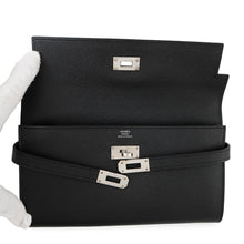 将图像加载到图库查看器中，HERMES Kelly wallet long Black Epsom
