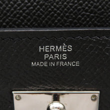 将图像加载到图库查看器中，HERMES Kelly wallet long Black Epsom
