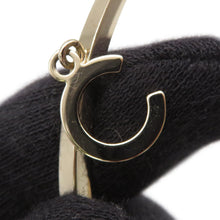 Load image into Gallery viewer, CHANEL Logo Icon motif hoop earrings Metal
