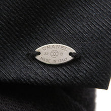 Load image into Gallery viewer, CHANEL Ribbon CC Logo Barrette White/Black Silk Metal
