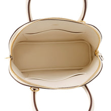 Load image into Gallery viewer, HERMES Bolide 1923 Sangle Woolly Nata/Blue Indigo/Lime Epsom Size 25
