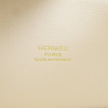 Load image into Gallery viewer, HERMES Bolide 1923 Sangle Woolly Nata/Blue Indigo/Lime Epsom Size 25
