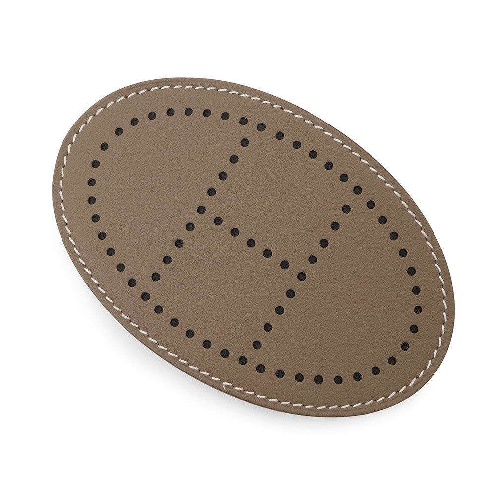 HERMES Evelyne Barrette Etoupe Swift Leather Size GM